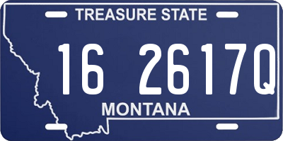 MT license plate 162617Q