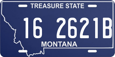 MT license plate 162621B