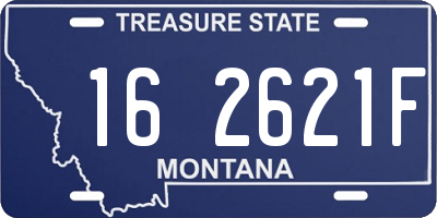 MT license plate 162621F