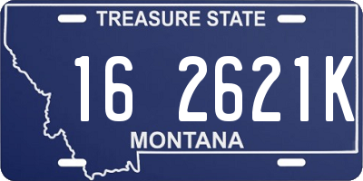 MT license plate 162621K
