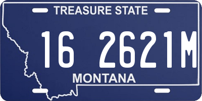 MT license plate 162621M