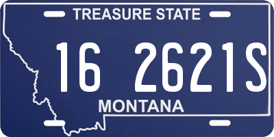 MT license plate 162621S