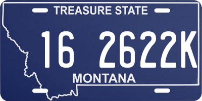 MT license plate 162622K