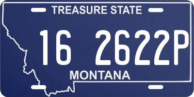 MT license plate 162622P