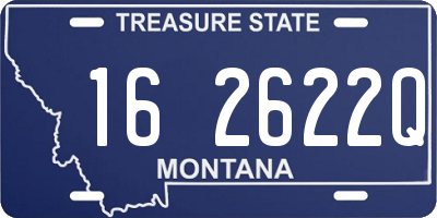 MT license plate 162622Q