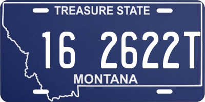 MT license plate 162622T