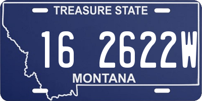 MT license plate 162622W