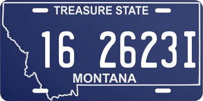 MT license plate 162623I