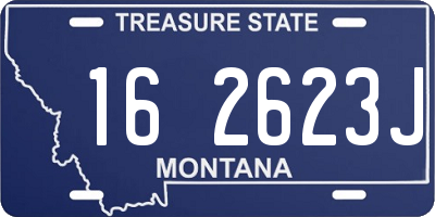 MT license plate 162623J