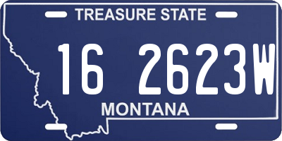 MT license plate 162623W