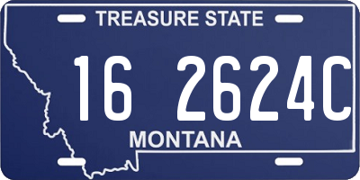 MT license plate 162624C