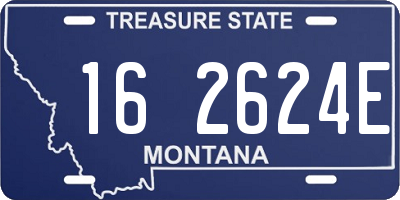 MT license plate 162624E