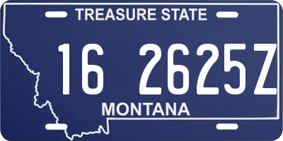 MT license plate 162625Z
