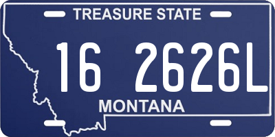 MT license plate 162626L