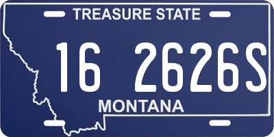 MT license plate 162626S