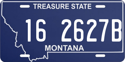 MT license plate 162627B