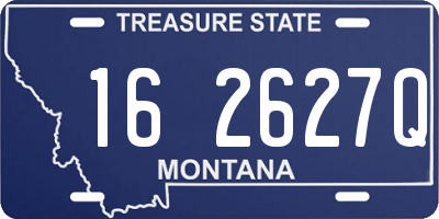 MT license plate 162627Q