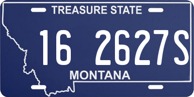 MT license plate 162627S