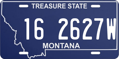 MT license plate 162627W