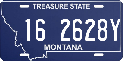 MT license plate 162628Y