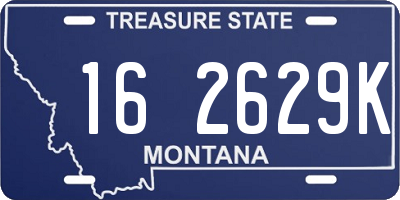 MT license plate 162629K