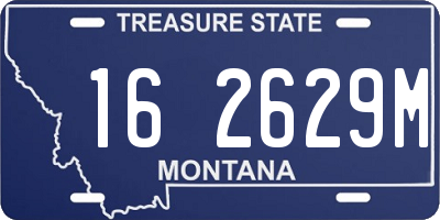 MT license plate 162629M