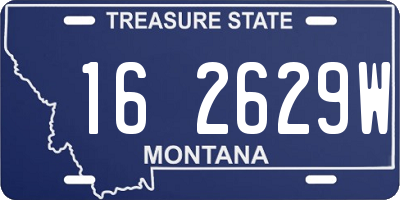 MT license plate 162629W