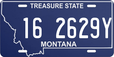 MT license plate 162629Y