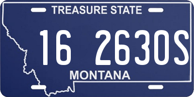 MT license plate 162630S