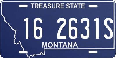 MT license plate 162631S