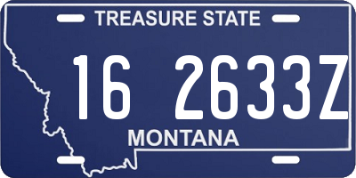 MT license plate 162633Z