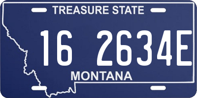 MT license plate 162634E
