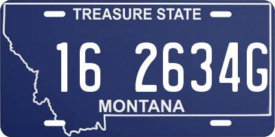 MT license plate 162634G