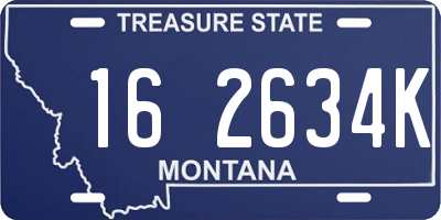 MT license plate 162634K