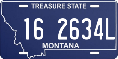 MT license plate 162634L