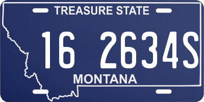 MT license plate 162634S
