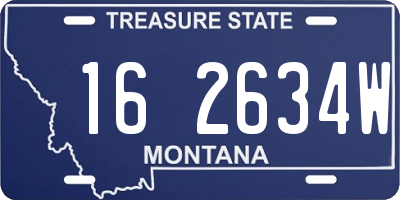 MT license plate 162634W