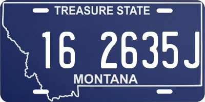 MT license plate 162635J
