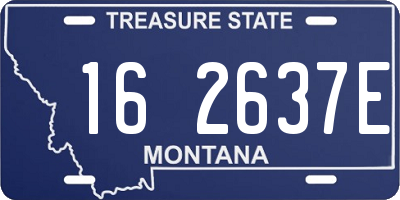 MT license plate 162637E