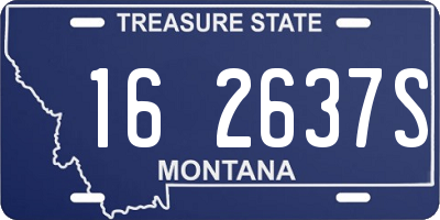 MT license plate 162637S