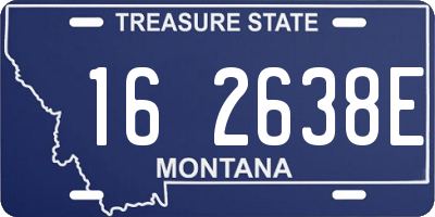 MT license plate 162638E