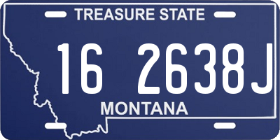 MT license plate 162638J