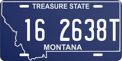 MT license plate 162638T