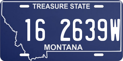 MT license plate 162639W