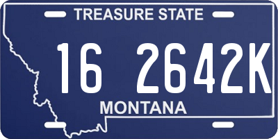 MT license plate 162642K