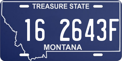 MT license plate 162643F