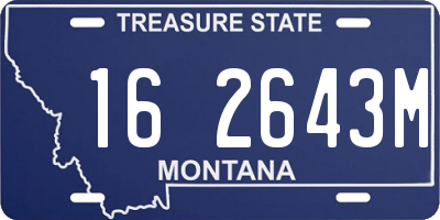 MT license plate 162643M