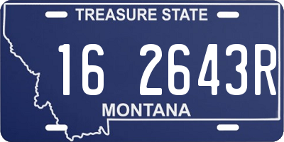 MT license plate 162643R