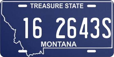 MT license plate 162643S