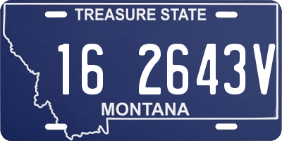 MT license plate 162643V